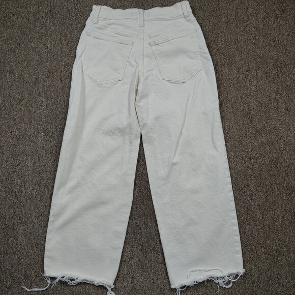 MADEWELL Jeans Women's 25P White Perfect Vintage Wide Leg Crop Stretch Denim - Picture 4 of 8